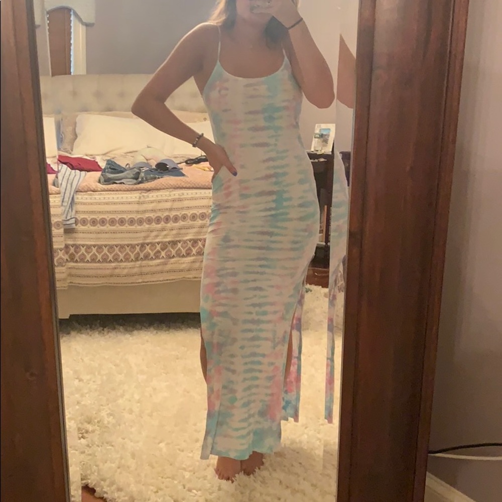 Brand new tye dye maxi with slits